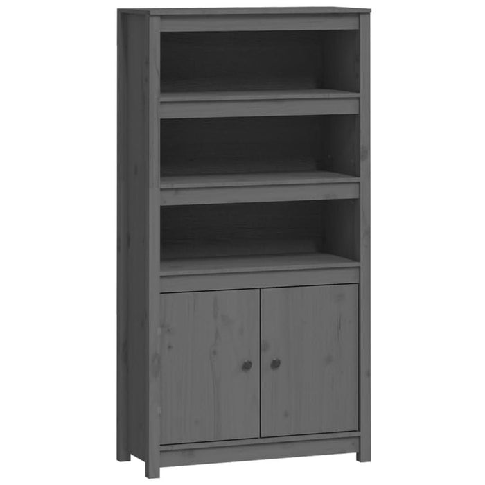 Dulap înalt, gri, 80x35x154 cm, lemn masiv de pin - WALTI WALTI