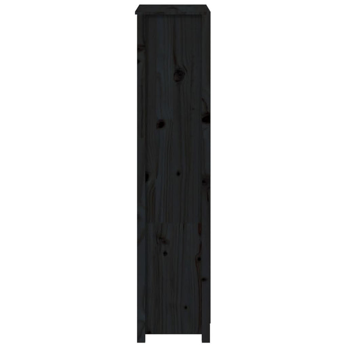 Dulap înalt, negru, 80x35x154 cm, lemn masiv de pin - WALTI WALTI