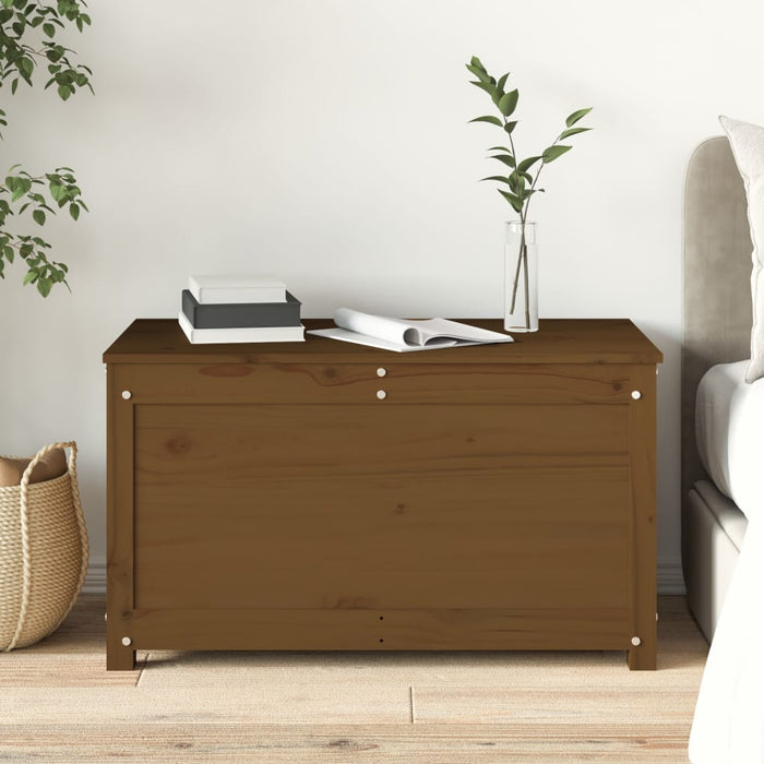 Cutie de depozitare, maro miere, 80x40x45,5 cm, lemn masiv pin - WALTI WALTI