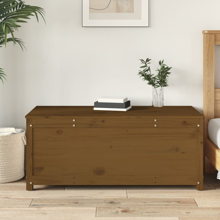 Cutie de depozitare, maro miere, 110x50x45,5 cm, lemn masiv pin - WALTI WALTI