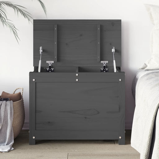 Cutie de depozitare, gri, 60x32x45,5 cm, lemn masiv de pin - WALTI WALTI