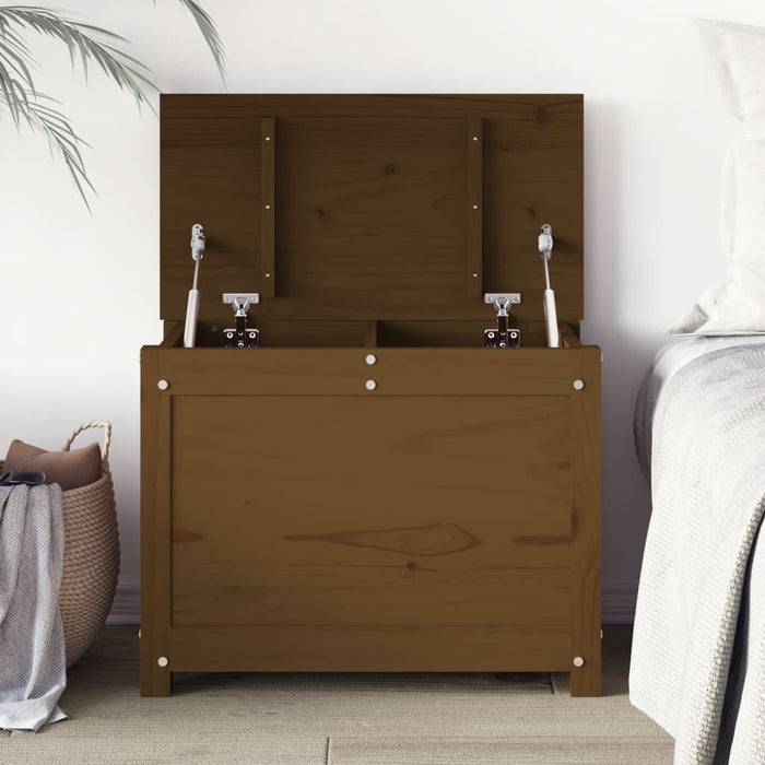 Cutie de depozitare, maro miere, 60x32x45,5 cm, lemn masiv pin - WALTI WALTI