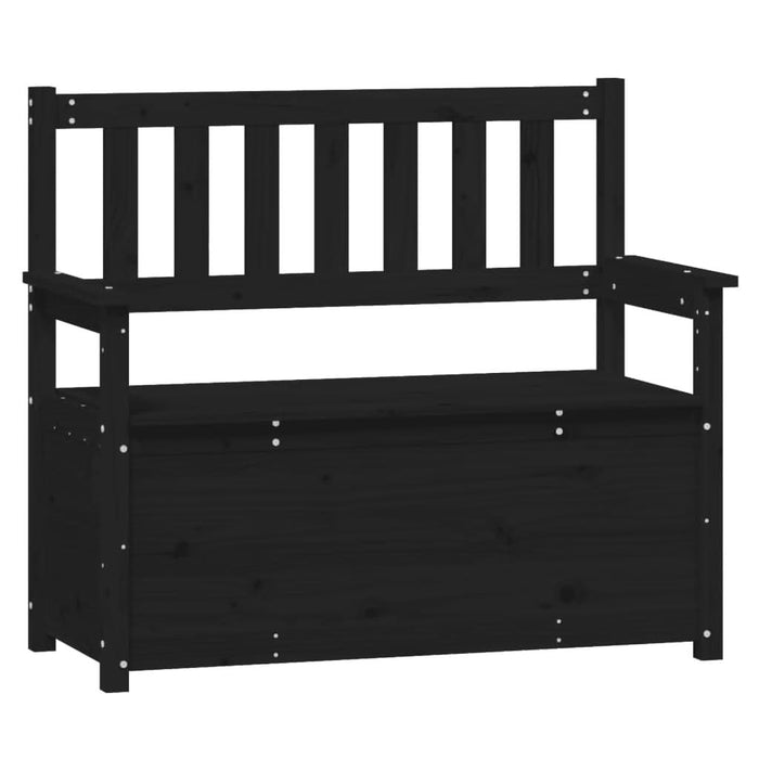 Bancă, negru, 112,5x51,5x96,5 cm, lemn masiv de pin - WALTI WALTI