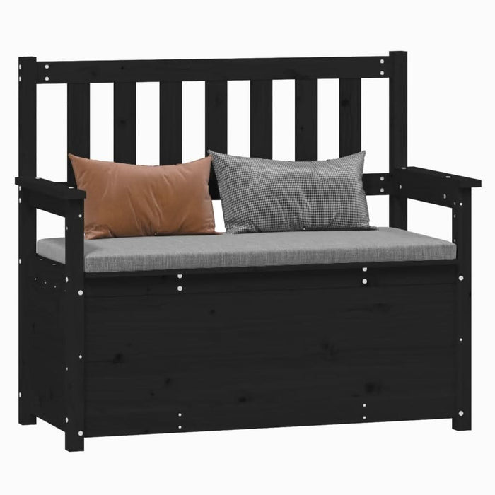 Bancă, negru, 112,5x51,5x96,5 cm, lemn masiv de pin - WALTI WALTI