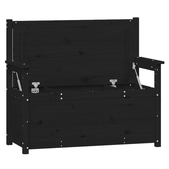 Bancă, negru, 112,5x51,5x96,5 cm, lemn masiv de pin - WALTI WALTI