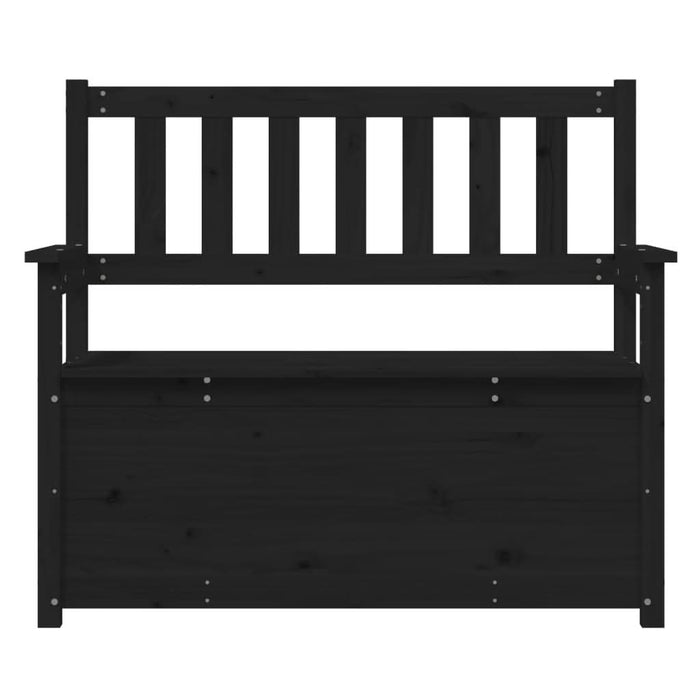 Bancă, negru, 112,5x51,5x96,5 cm, lemn masiv de pin - WALTI WALTI