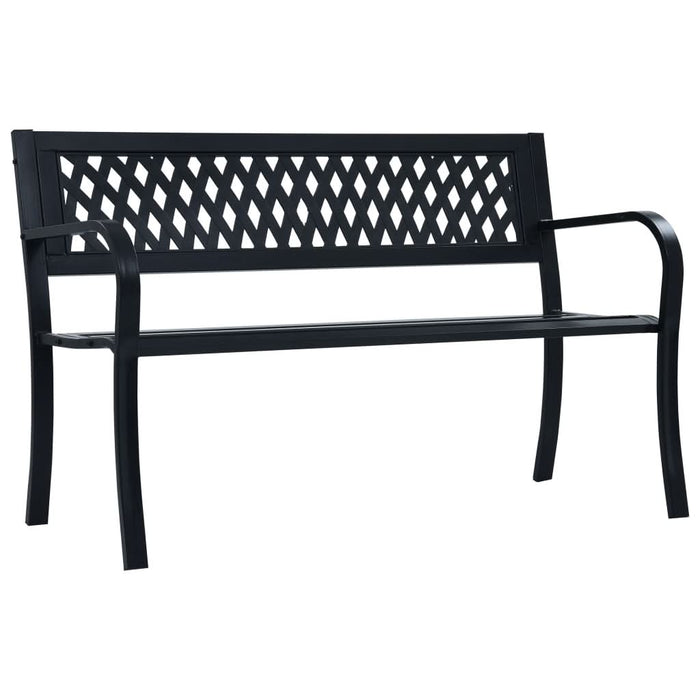 Bancă de grădină din oțel, negru, 120 cm - WALTI WALTI