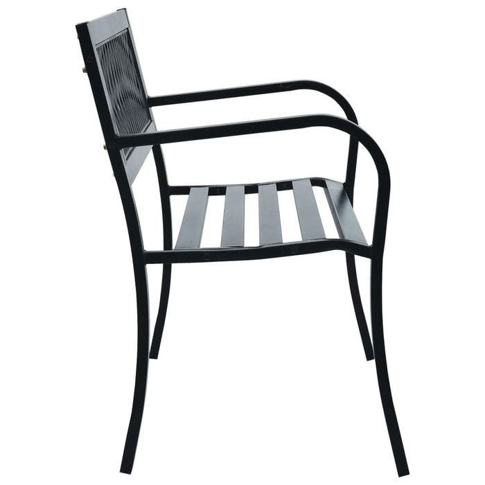 Bancă de grădină din oțel, negru, 120 cm - WALTI WALTI