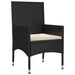 Set mobilier de grădină cu perne, 6 piese, negru, poliratan - WALTI WALTI