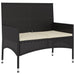 Set mobilier de grădină cu perne, 6 piese, negru, poliratan - WALTI WALTI