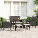 Set mobilier de grădină cu perne, 6 piese, negru, poliratan - WALTI WALTI