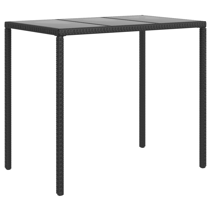 Set mobilier de grădină cu perne, 6 piese, negru, poliratan - WALTI WALTI