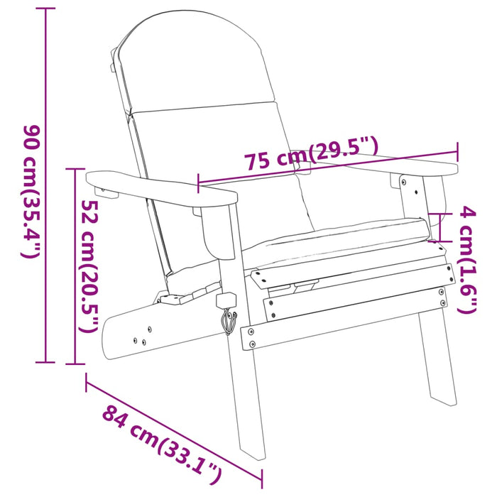 Set mobilier de grădină Adirondack, 3 piese, lemn masiv acacia - WALTI WALTI