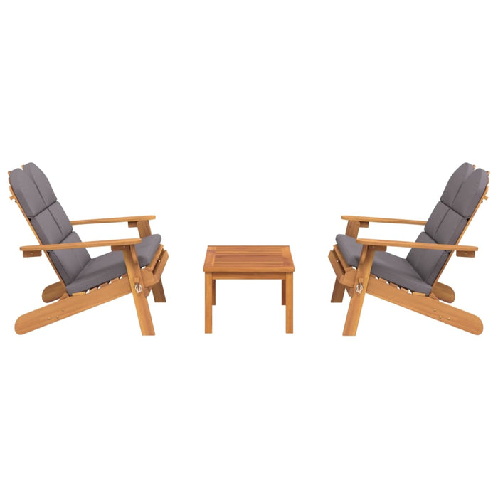 Set mobilier de grădină Adirondack, 3 piese, lemn masiv acacia - WALTI WALTI