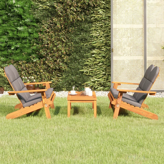 Set mobilier de grădină Adirondack, 3 piese, lemn masiv acacia - WALTI WALTI