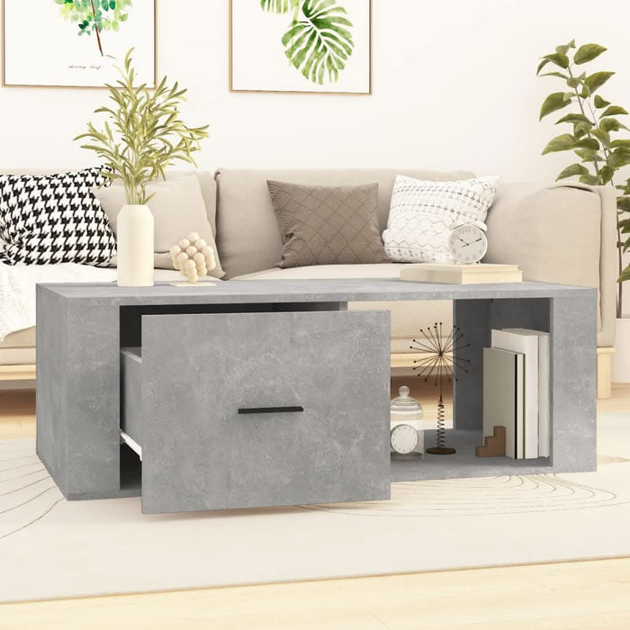Măsuță de cafea, gri beton, 100x50,5x35 cm, lemn compozit - WALTI WALTI