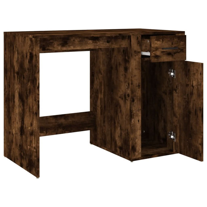 Birou, stejar fumuriu, 100x49x75 cm, lemn prelucrat - WALTI WALTI