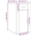 Birou, alb extralucios, 40x49x75 cm, lemn prelucrat - WALTI WALTI