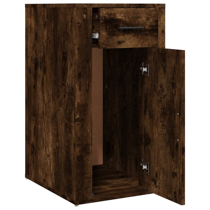 Dulap de birou, stejar fumuriu, 40x49x75 cm, lemn prelucrat - WALTI WALTI