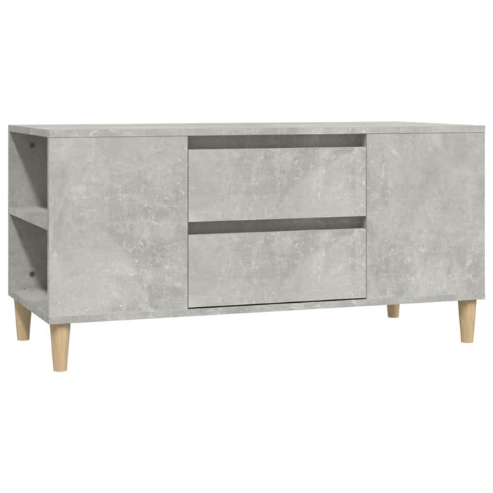 Comodă TV, gri beton, 102x44,5x50 cm, lemn prelucrat - WALTI WALTI