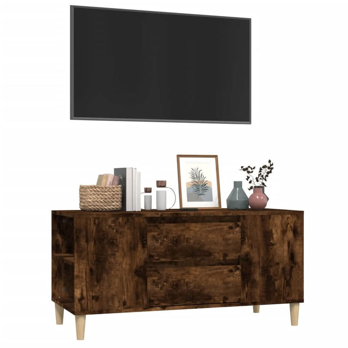 Comodă TV, stejar fumuriu, 102x44,5x50 cm, lemn prelucrat - WALTI WALTI