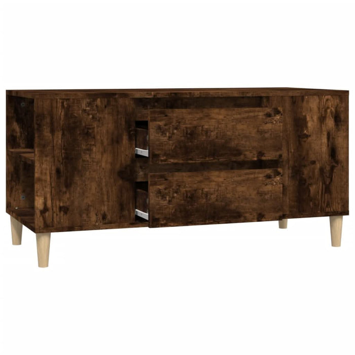 Comodă TV, stejar fumuriu, 102x44,5x50 cm, lemn prelucrat - WALTI WALTI