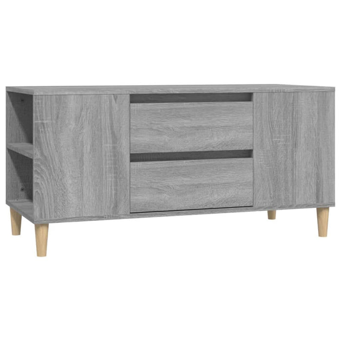 Comodă TV, gri sonoma, 102x44,5x50 cm, lemn prelucrat - WALTI WALTI