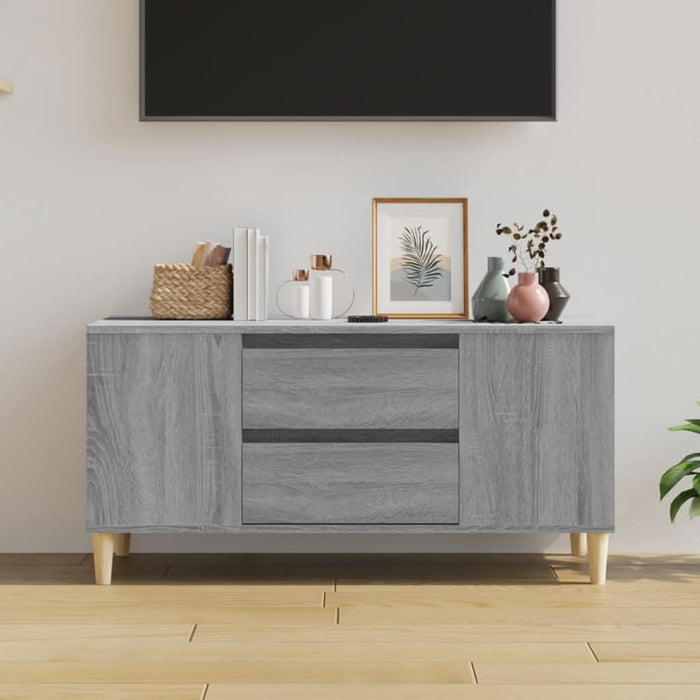 Comodă TV, gri sonoma, 102x44,5x50 cm, lemn prelucrat - WALTI WALTI