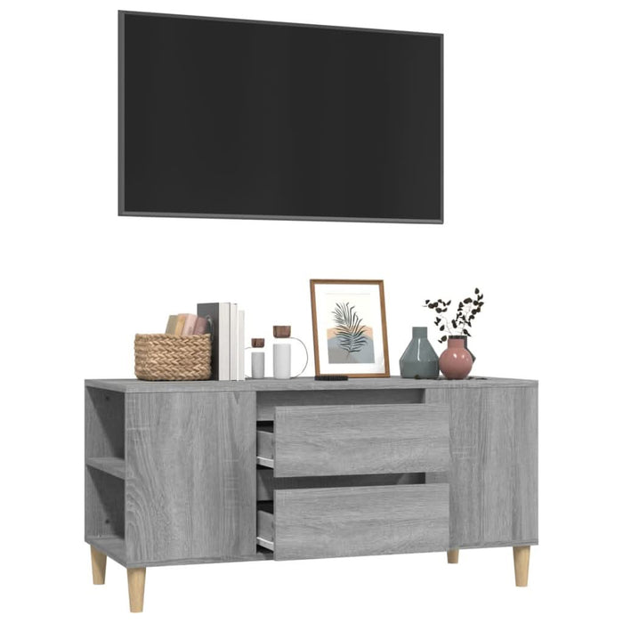 Comodă TV, gri sonoma, 102x44,5x50 cm, lemn prelucrat - WALTI WALTI