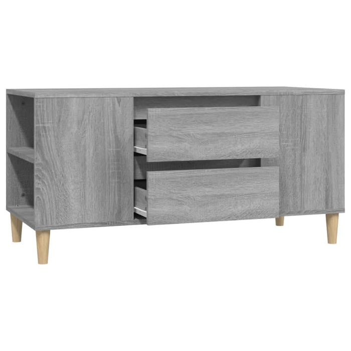 Comodă TV, gri sonoma, 102x44,5x50 cm, lemn prelucrat - WALTI WALTI