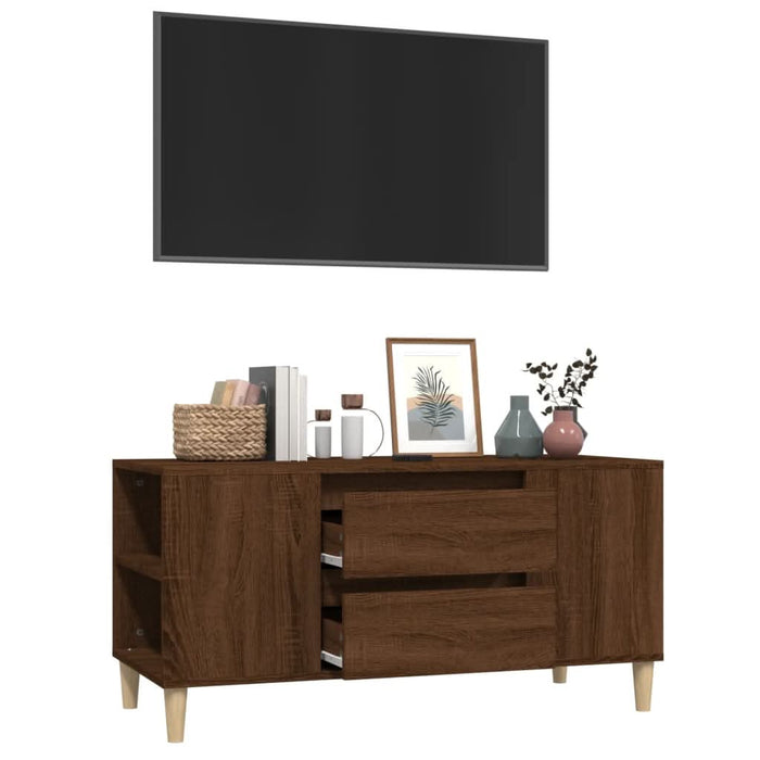 Comodă TV, stejar maro, 102x44,5x50 cm, lemn prelucrat - WALTI WALTI