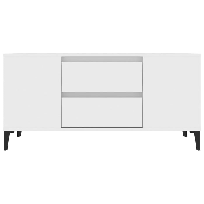 Comodă TV, alb, 102x44,5x50 cm, lemn prelucrat - WALTI WALTI