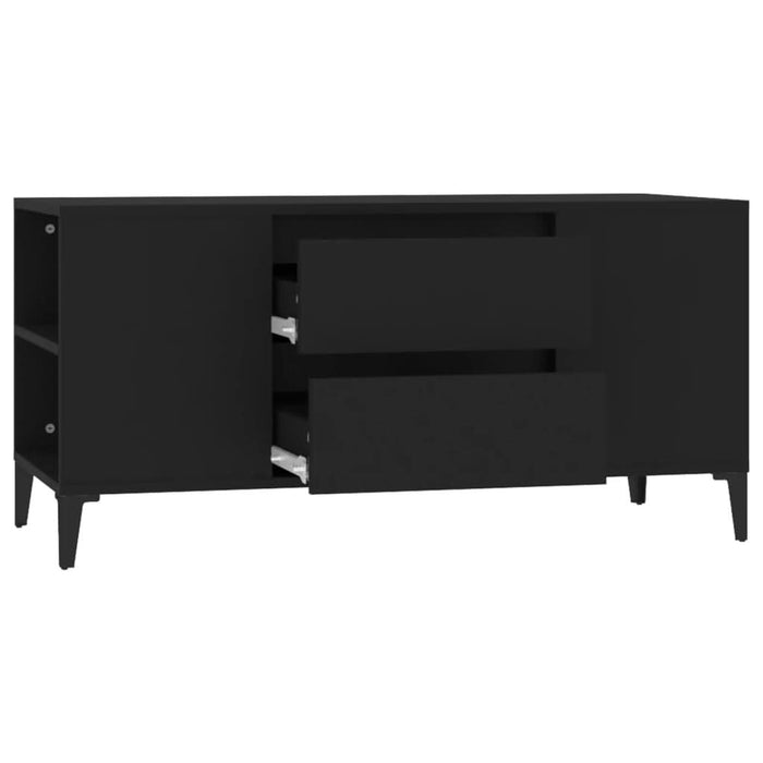 Comodă TV, negru, 102x44,5x50 cm, lemn prelucrat - WALTI WALTI
