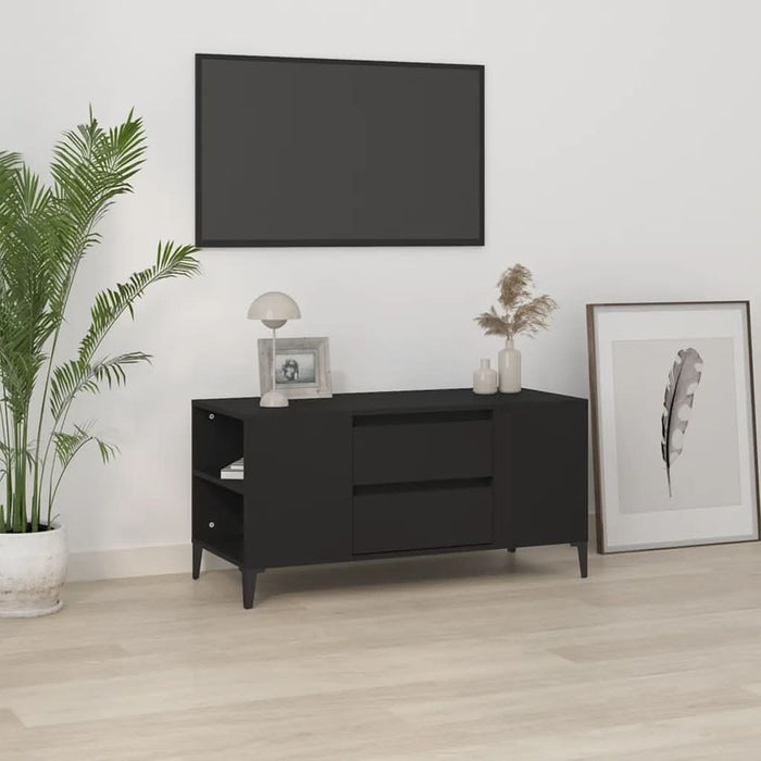 Comodă TV, negru, 102x44,5x50 cm, lemn prelucrat - WALTI WALTI