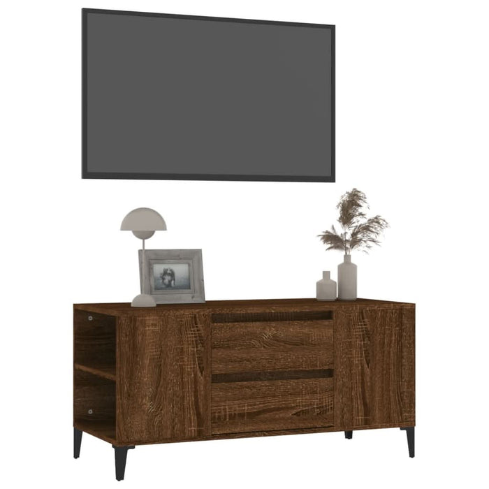 Comodă TV, stejar maro, 102x44,5x50 cm, lemn prelucrat - WALTI WALTI