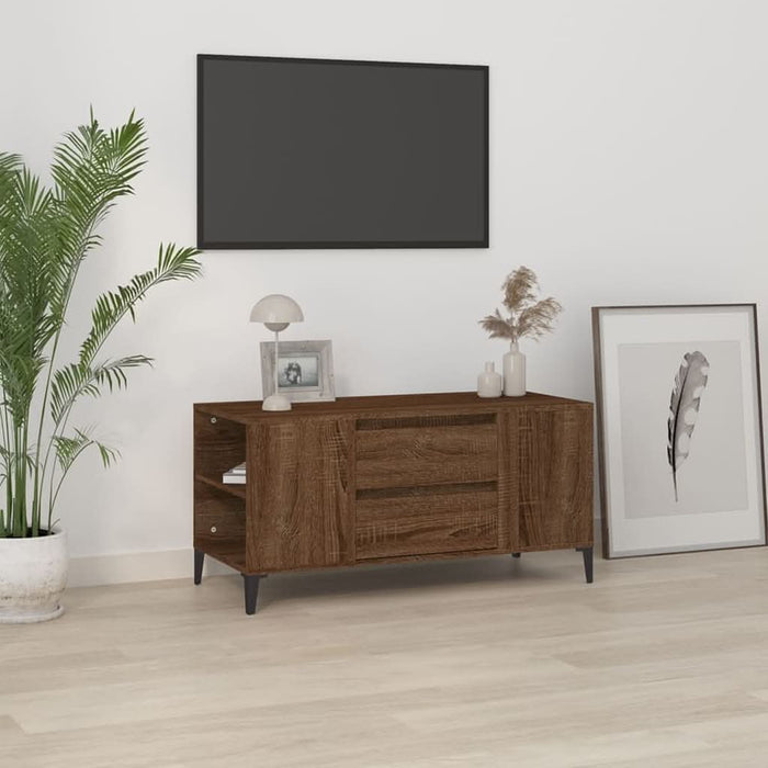 Comodă TV, stejar maro, 102x44,5x50 cm, lemn prelucrat - WALTI WALTI