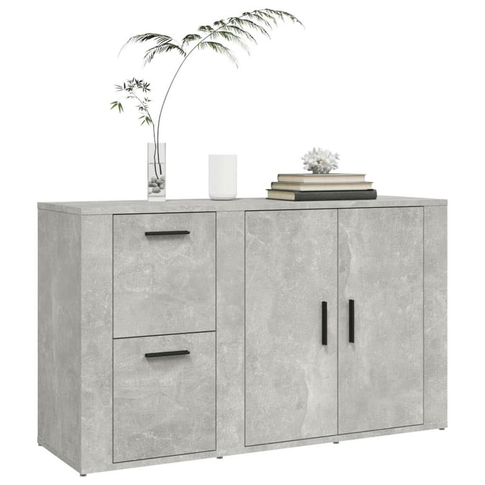 Servantă, gri beton, 100x33x59,5 cm, lemn prelucrat - WALTI WALTI