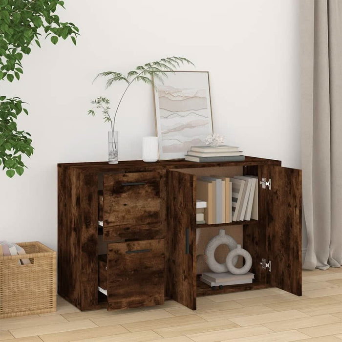 Servantă, stejar fumuriu, 100x33x59,5 cm, lemn compozit - WALTI WALTI