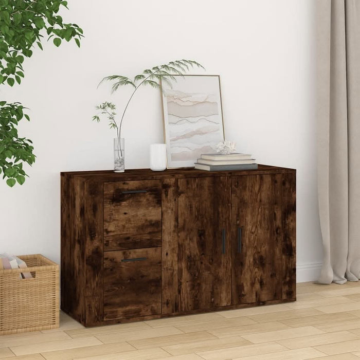 Servantă, stejar fumuriu, 100x33x59,5 cm, lemn compozit - WALTI WALTI