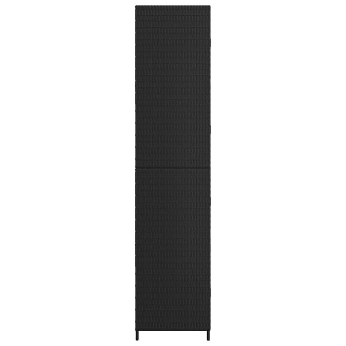 Dulap depozitare de grădină, negru, 59x40x180 cm, poliratan - WALTI WALTI