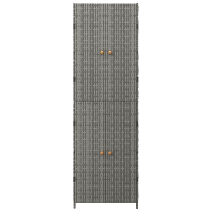 Dulap depozitare de grădină, gri, 59x40x180 cm, poliratan - WALTI WALTI