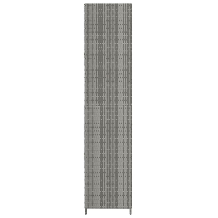 Dulap depozitare de grădină, gri, 59x40x180 cm, poliratan - WALTI WALTI