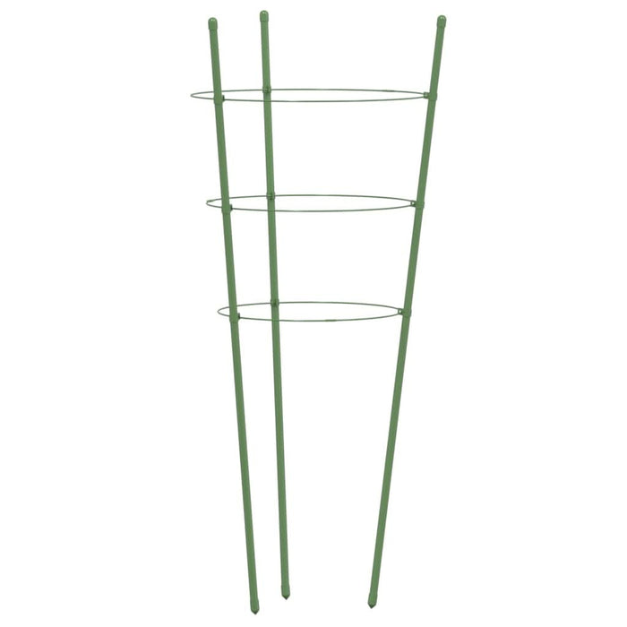 Suport plante de grădină cu 3 inele, 5 buc, verde, 45 cm, oțel - WALTI WALTI