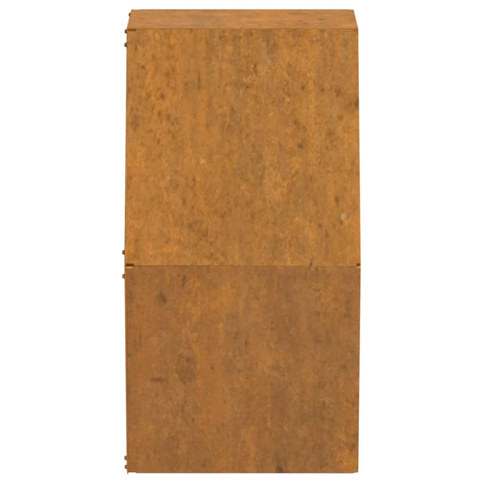 Jardiniere de perete, 2 buc., ruginiu, 30x10x25 cm, oțel corten - WALTI WALTI