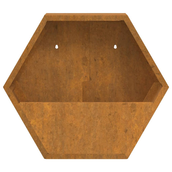 Jardiniere de perete, 2 buc., ruginiu, 46x10x40 cm, oțel corten - WALTI WALTI