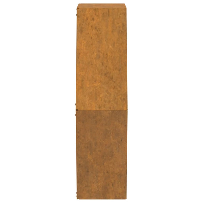 Jardiniere de perete, 2 buc., ruginiu, 46x10x40 cm, oțel corten - WALTI WALTI