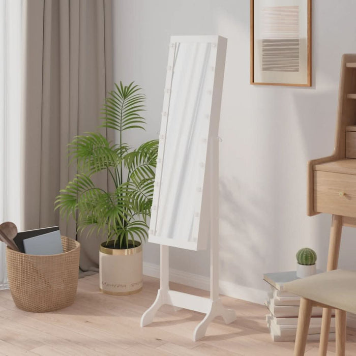 Oglindă de sine stătătoare cu LED, alb, 34x37x146 cm - WALTI WALTI