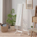 Oglindă de sine stătătoare cu LED, alb, 34x37x146 cm - WALTI WALTI