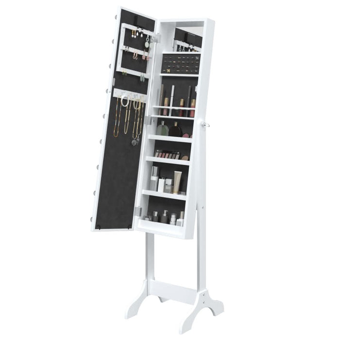 Oglindă de sine stătătoare cu LED, alb, 34x37x146 cm - WALTI WALTI