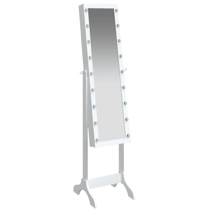 Oglindă de sine stătătoare cu LED, alb, 34x37x146 cm - WALTI WALTI